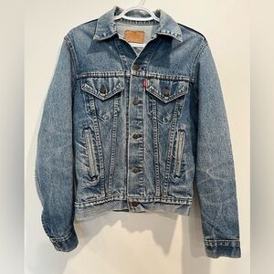 Vintage Levi's Button Front Blue Denim Jean Trucker Jacket